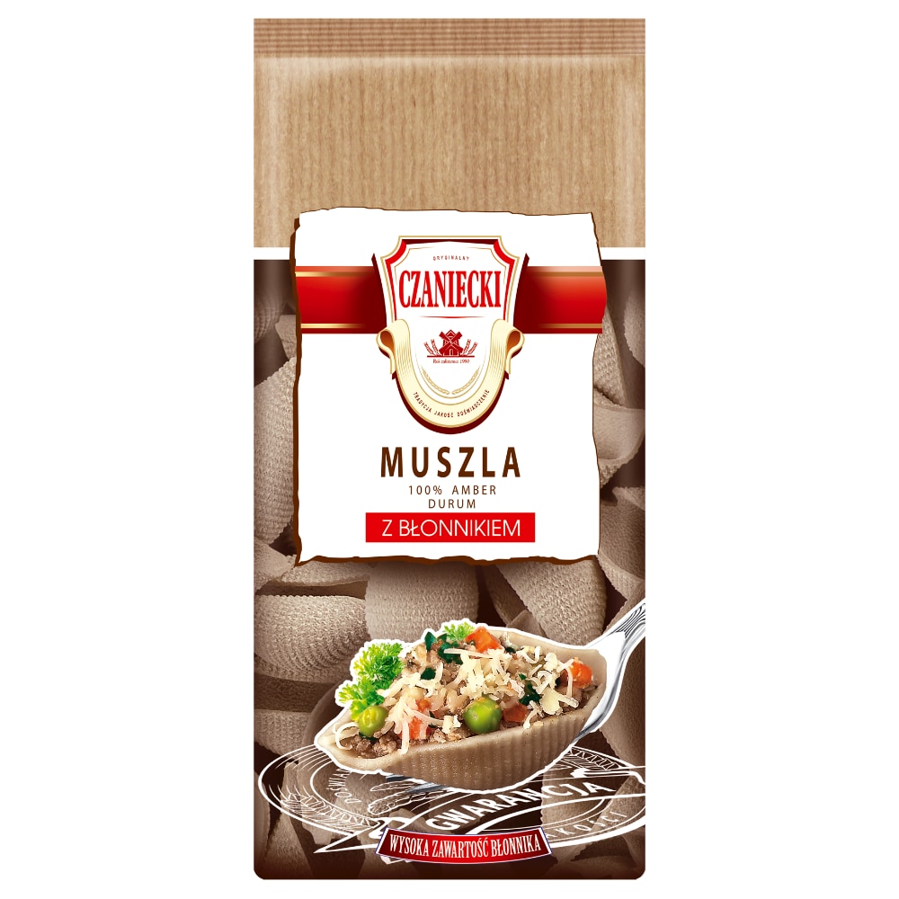 Czaniecki Makaron z błonnikiem owsianym - Muszla - 250 g